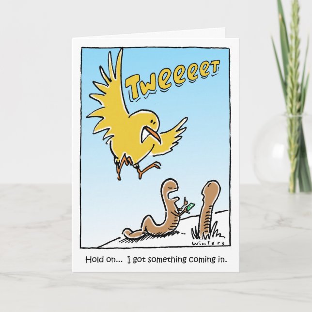 Twitter Bird Birthday Card (Front)