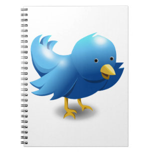 Twitter bird logo notebook