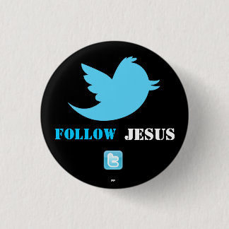 Twitter bird.png, twittericon.png, Follow , Jes... 3 Cm Round Badge