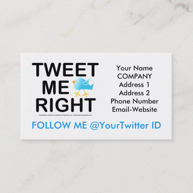 Twitter Business Card (Front)