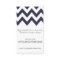 Twitter Business Cards in Navy Chevron - Portrait