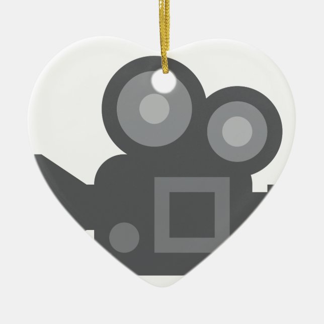 Twitter Emoji - Camera film making Ceramic Tree Decoration (Front)