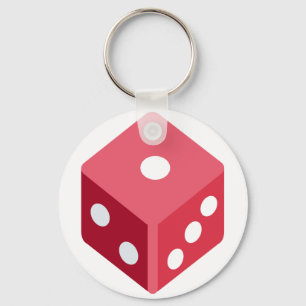 Twitter emoji - Red dice Key Ring