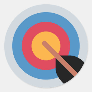 Twitter Emoticon - target archery Classic Round Sticker