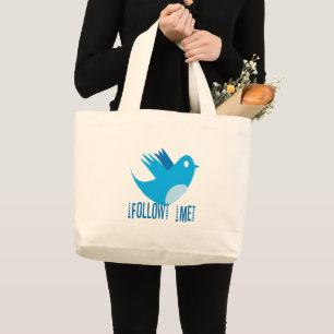 Twitter Follow Me Reusable Tote Bag