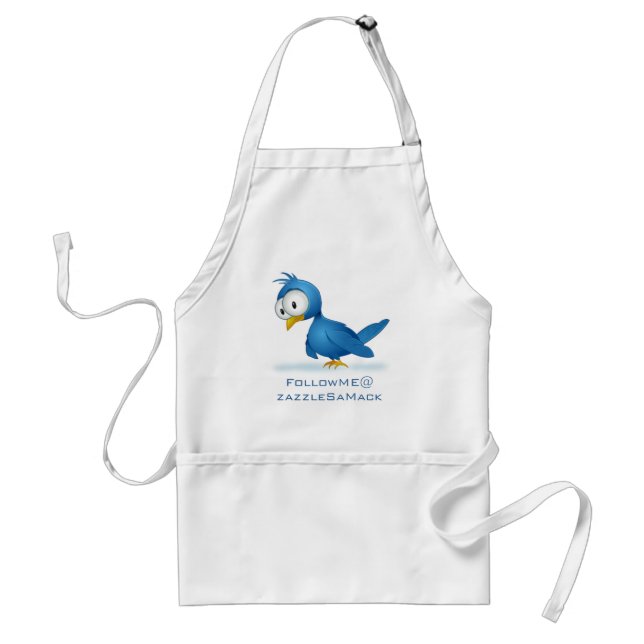 Twitter Follow Me @ Your User Name Standard Apron (Front)