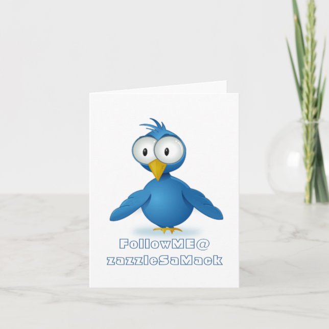 Twitter Follow Me @ Your User Name Thank You (Front)