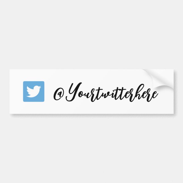 Twitter Handle Script sticker (Front)