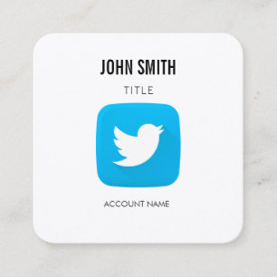 Twitter Icon Logo Editor PROFILE Promotional Square Business Card