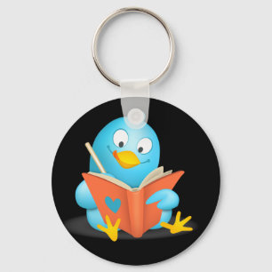Twitter Mania - Twitter Bird Reading Key Ring