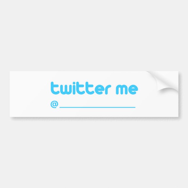 twitter me @ bumper sticker (Front)