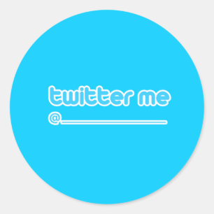 twitter me @ classic round sticker