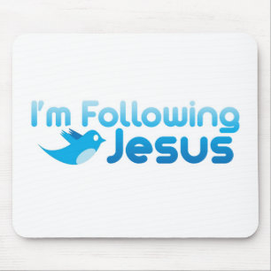 Twitter me I'm Following Jesus Christ Mouse Mat