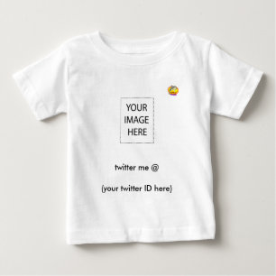 twitter me @ (your twitter ID here) Dolphin Design Baby T-Shirt