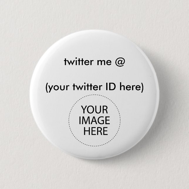 twitter me @ (your twitter ID here) The MUSEUM 6 Cm Round Badge (Front)
