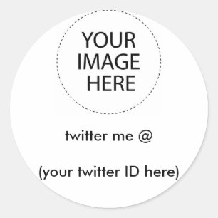 twitter me @ (your twitter ID here) The MUSEUM Classic Round Sticker