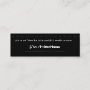 Twitter Specials 1 CUSTOMIZE IT! blk 1sd dashes Mini Business Card