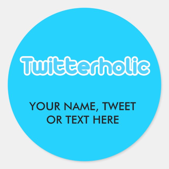 Twitterholic Classic Round Sticker (Front)