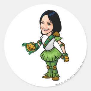 Twitterpate Mystery Island Staff Player Classic Round Sticker