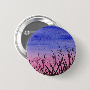 Twlight Corn Field 6 Cm Round Badge