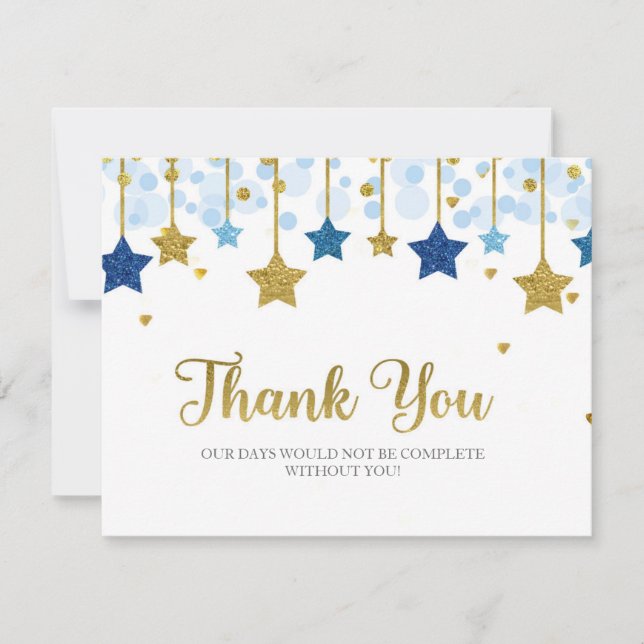 Twnikle Twinkle Little Star Thank You Card (Front)