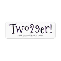 TWO 29'ER Return Address Label