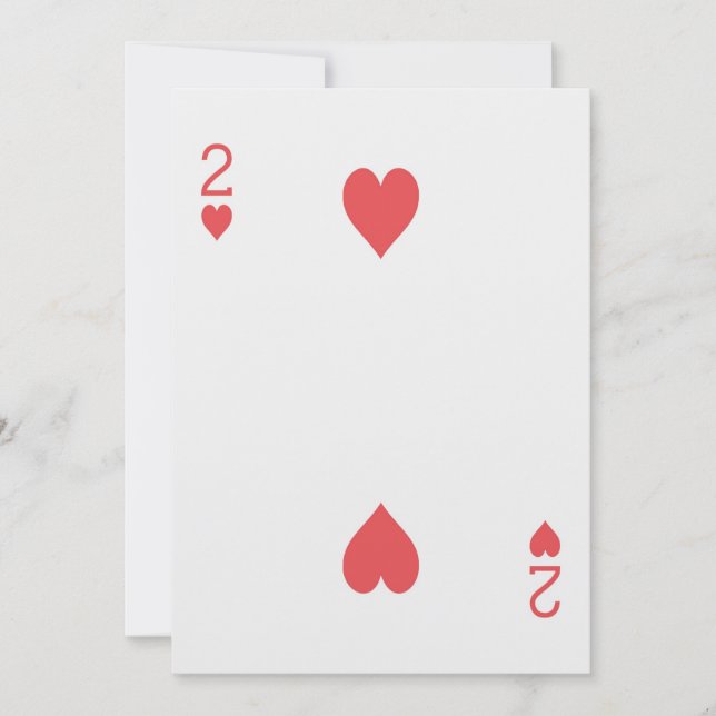 Two 2 of Hearts Playing Card Casino Anniversary (Front)