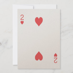 Two 2 of Hearts Playing Card Casino Anniversary
