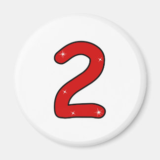 two, 2 years, second, 2 year old, date, number 2,  magnet