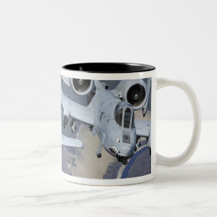 Two A-10C Thunderbolt II aircraft fly in format Two-Tone Coffee Mug