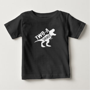 Two-A-Saurus Dinosaur 2nd second Birthday Baby T-Shirt