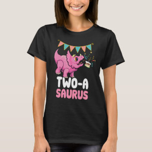 Two A Saurus Dinosaur Cute Kiddo Triceratops 1 T-Shirt