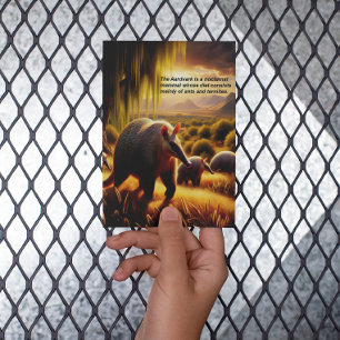  Two Aardvark Tender Anteater Maternal Love Postcard