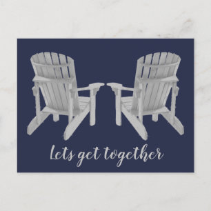 Two Adirondack chairs and your text Postcard