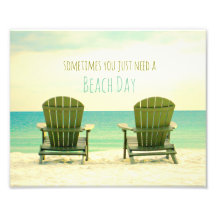 Two Adirondack Chairs on the Beach II