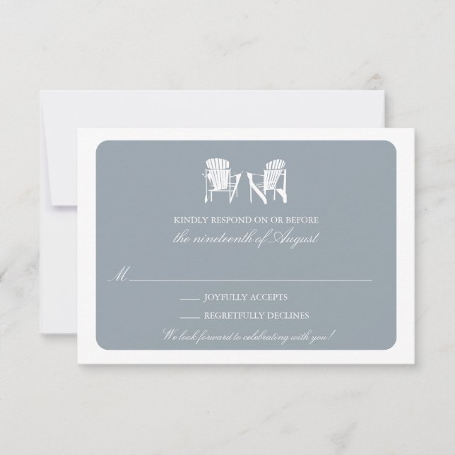 Two Adirondack Chairs RSVP Invitation (Front)