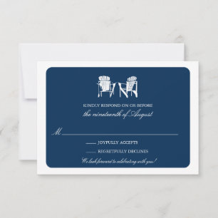 Two Adirondack Chairs RSVP Invitation