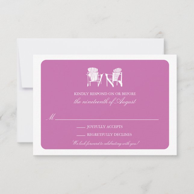 Two Adirondack Chairs RSVP Invitation (Front)