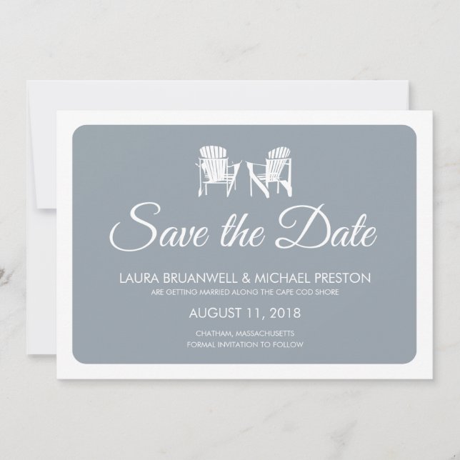 Two Adirondack Chairs Save the Date (Front)