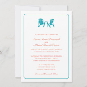 Two Adirondack Chairs Wedding Invitation