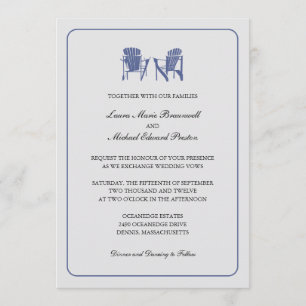 Two Adirondack Chairs Wedding Invitation