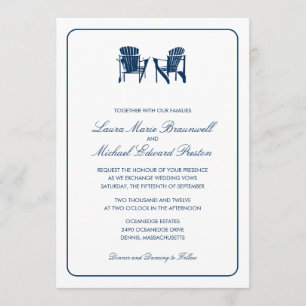 Two Adirondack Chairs Wedding Invitation