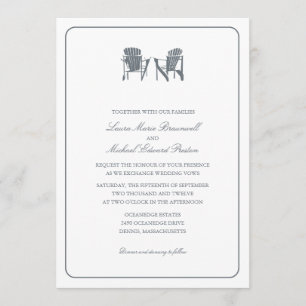 Two Adirondack Chairs Wedding Invitation