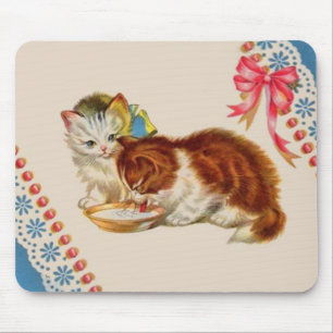 two adorable kittens mouse mat