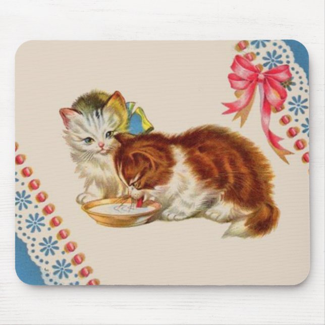 two adorable kittens mouse mat (Front)