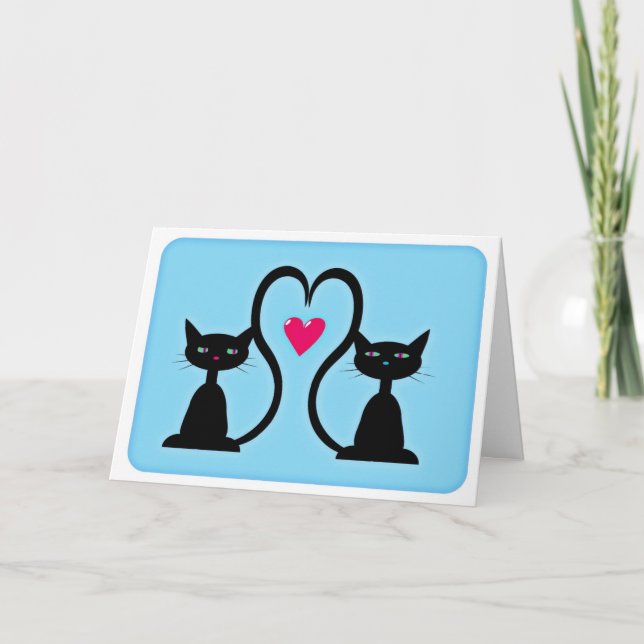 Two Adorable Kitty Holiday Card (Front)