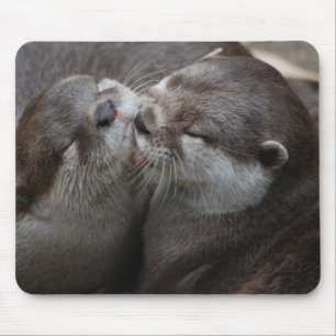 Two Adorable Otters Mouse Mat