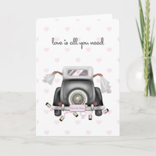 Two African American Brides, Lesbian Wedding Card