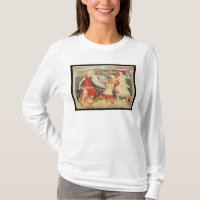 Two Amazons in combat with a Greek