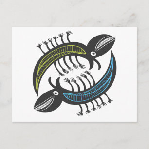 Two Amusing fantasy beastys Postcard